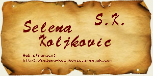 Selena Koljković vizit kartica